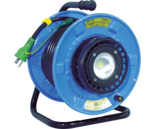 電工ドラム 防雨防塵型LEDライトリール（照明付ドラム） 20m