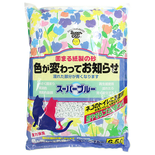 固まる紙製の猫砂 ｽｰﾊﾟｰﾌﾞﾙｰ 6.5L 1ﾊﾟｯｸ画像
