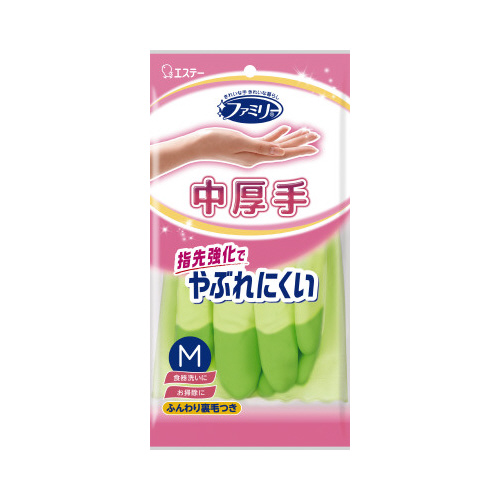 ファミリービニール中厚手指先強化　Ｍグリーン×１０画像