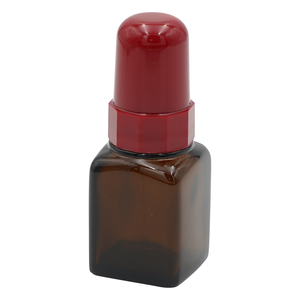 スポイド瓶（角型ガラス製）S-60　褐色　60mL