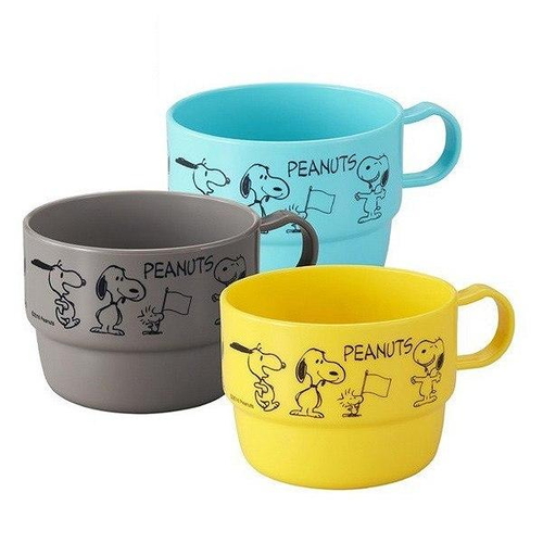 マグカップ 230ml 3個入り スヌーピー ピーナッツ キャラクター プラスチック画像