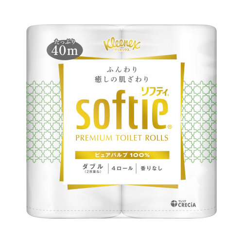 クリネックスソフティホワイト　ダブル４０ｍ　４個画像