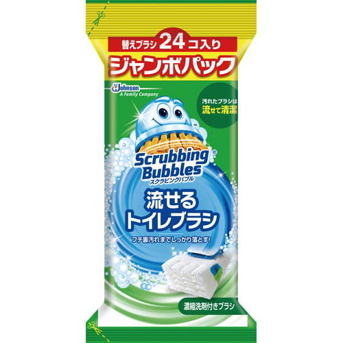 スクラビングバブル　トイレブラシ替ブラシ２４個×４画像