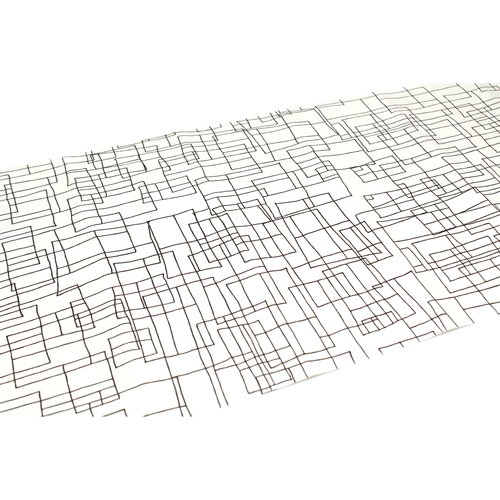 mt　リメイクシート　New　Type　Olle　Eksell　Overlapping 色とりどりの幾何学模様が施されたシートの一部が見える状態