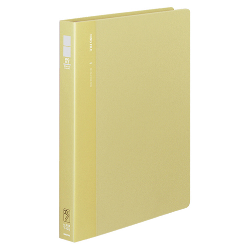 ﾘﾝｸﾞﾌｧｲﾙ 発泡PP表紙 A4ﾀﾃ 30穴 背幅33mm 黄 1冊画像