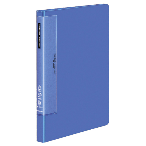 ｸﾘﾔｰﾌﾞｯｸ(ｳｪｰﾌﾞｶｯﾄﾎﾟｹｯﾄ･固定式) A4ﾀﾃ 40ﾎﾟｹｯﾄ 背幅27mm 青 1冊画像