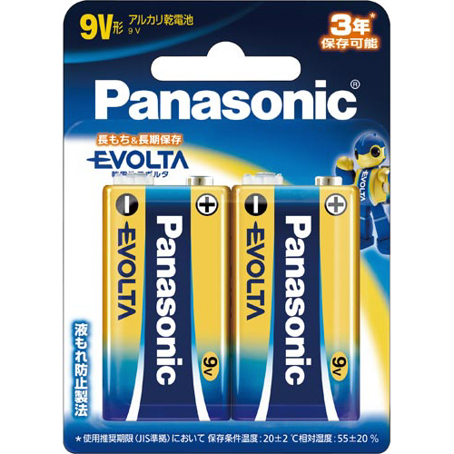 アルカリ乾電池　エボルタ　角形　９Ｖ　２個入画像