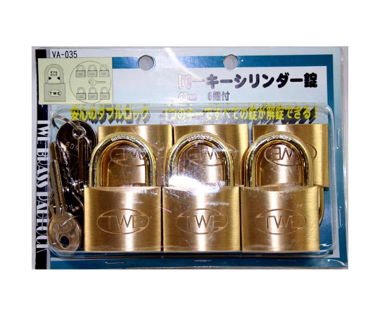 同一キーシリンダー錠　40mm　6個入