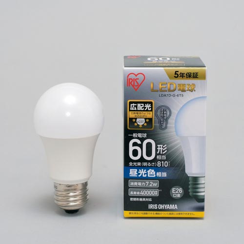 ＬＥＤ　Ｅ２６　広配光６０形　昼光色画像