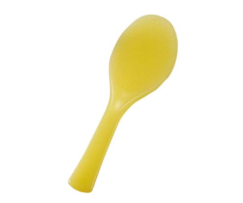 魔法のしゃもじ(スケルトン)溝付 イエロー 20.5cm 抗菌画像