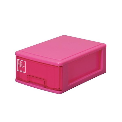 レターケース A5 約 幅18×奥行26×高さ10cm 深型 1段 収納ケース ピンク画像