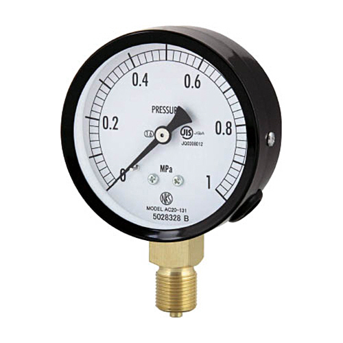 普通形圧力計(A枠立形･φ75･G3/8B･0.0-0.10Mpa) 1個画像