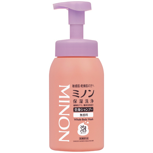 ﾐﾉﾝ 全身ｼｬﾝﾌﾟｰ 泡ﾀｲﾌﾟ(しっとりﾀｲﾌﾟ) 本体 500mL 1本画像