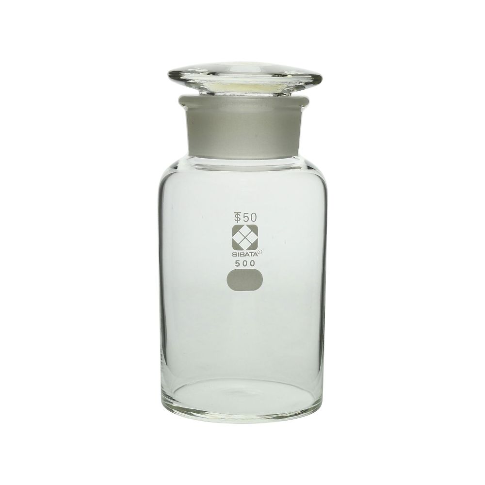 共通摺合わせ広口試薬瓶 白色 500mL画像