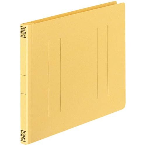 フラットファイルＶ樹脂とじ具　Ｂ５横　黄　１０冊画像
