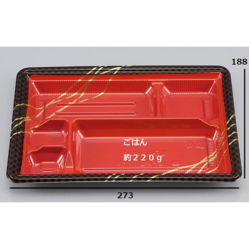 シーピー化成 弁当容器 BF弁当77-1 市松 本体 発泡画像