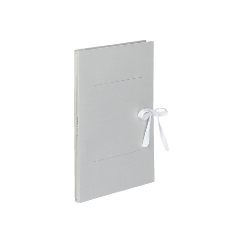 ガバットファイル（紙製）　Ａ４縦　紐付　灰画像