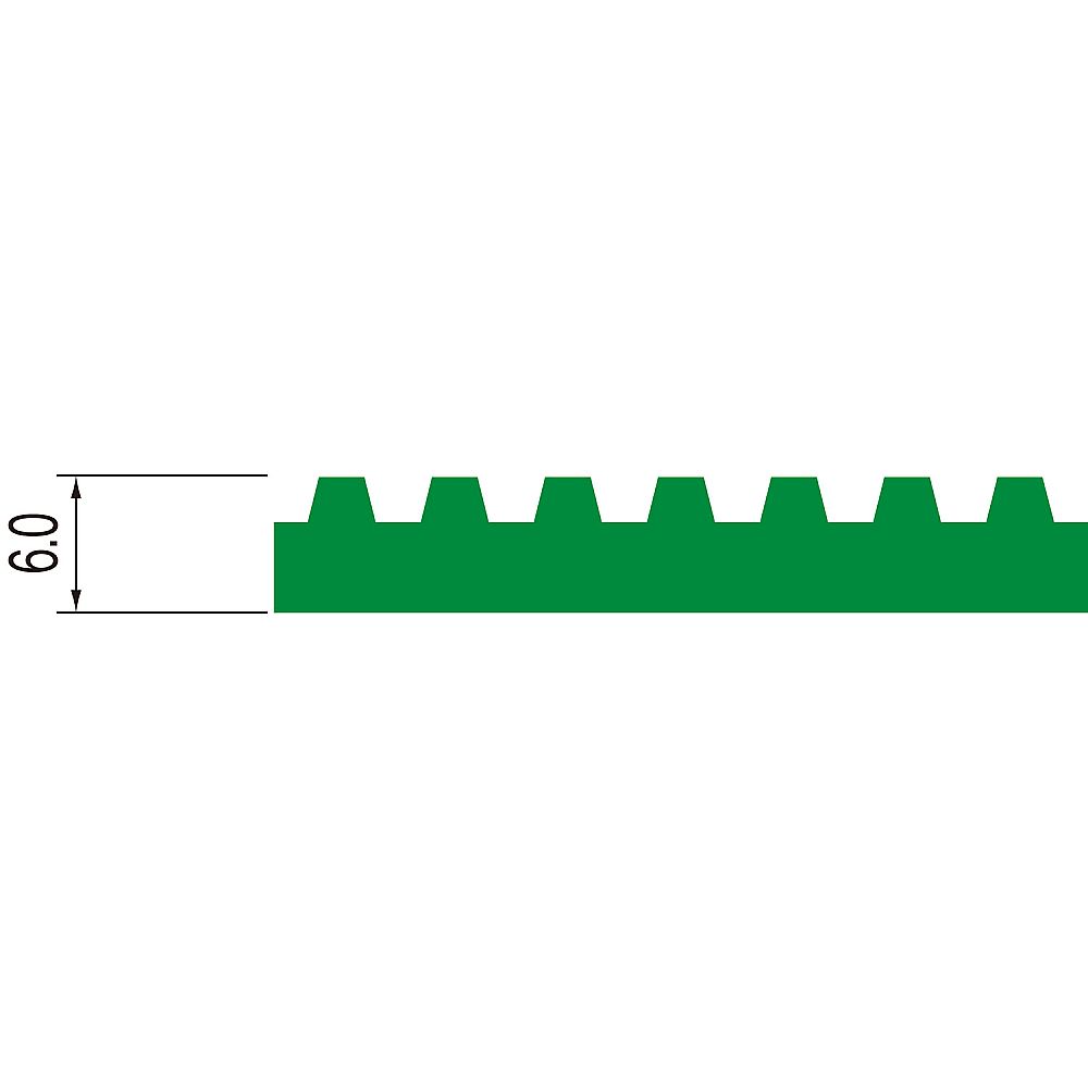 ゴム筋入長マット 1m×10m 6mm厚(グレー) しっかりとした素材感のあるグレーのマットが広がっている様子