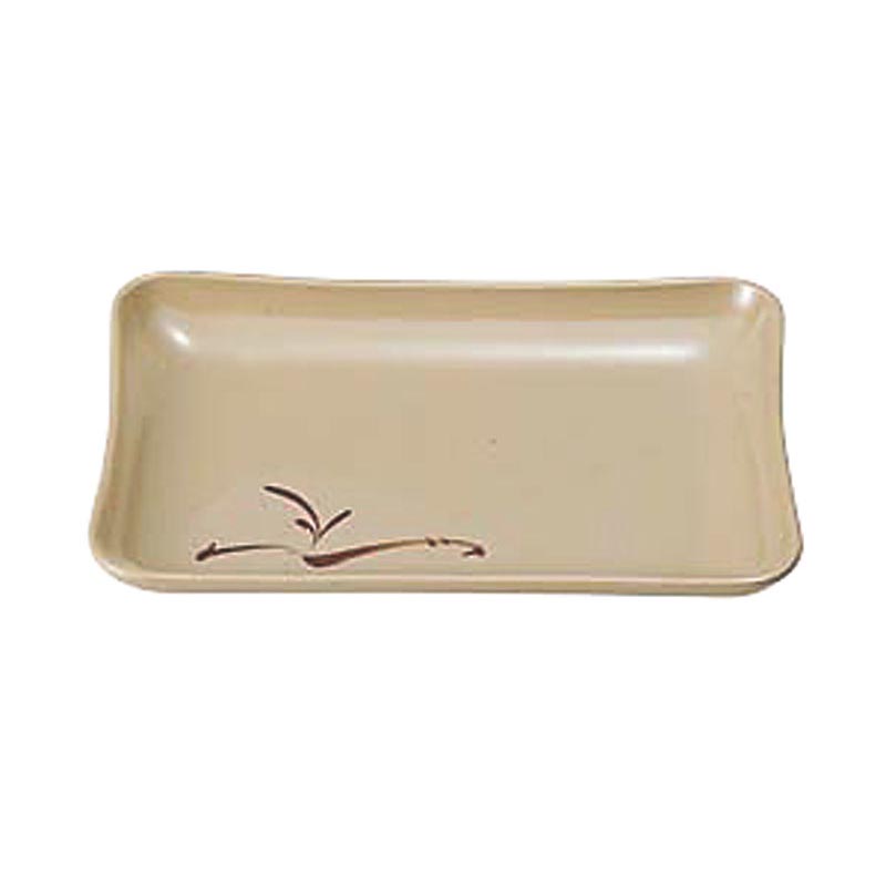 メラミン食器 織部 OB-29 角皿(大)切立 エンテック画像