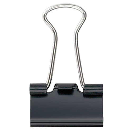 ﾀﾞﾌﾞﾙｸﾘｯﾌﾟ 豆 口幅15mm 黒 1箱(10個)