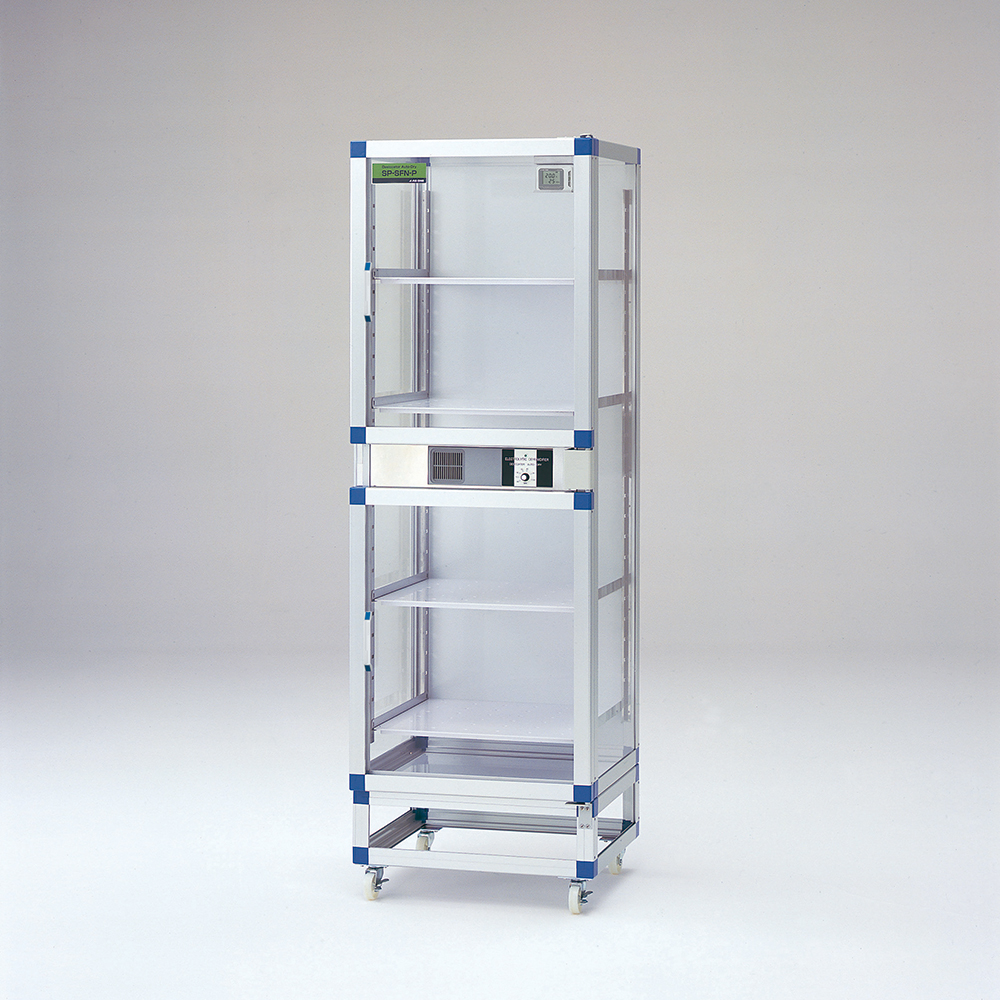 オートドライデシケーターFN　574×522×1774mm　強化プラスチック棚板