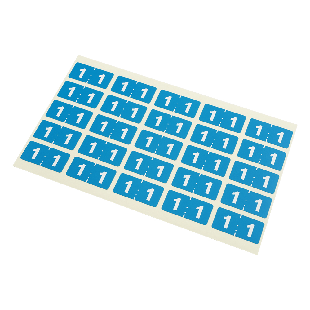 カラーナンバーラベル　15×30mm(1)　1袋(25片×10枚入)