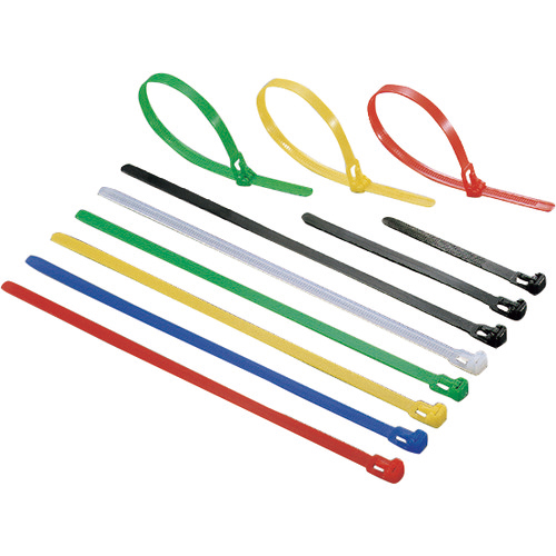 ﾘﾋﾟｰﾄﾀｲ 幅7.4X長さ250mm 屋内用 乳白 1袋(100本)画像