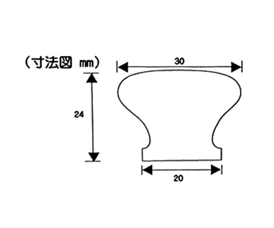 ウッドつまみ　グリーン　30mm 緑色の木製つまみが真上から見える状態、表面には自然な木目と艶がある。