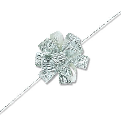 HEIKO ワンタッチメタルリボン 18mm幅×20m巻 シルバー 1巻画像