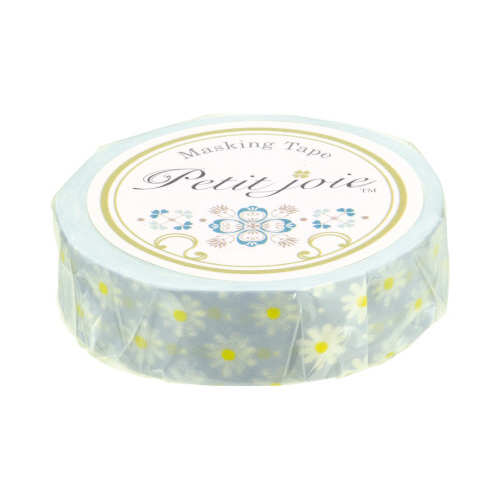 マスキングテープ　マーガレットとドット（ブルー）画像