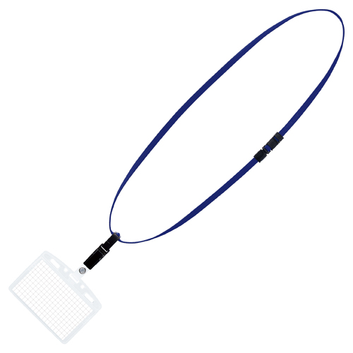 吊下げ名札ｾｯﾄ(2WAY･ｿﾌﾄｹｰｽ･ﾁｬｯｸ式)(ｱｲﾄﾞﾌﾟﾗｽ) 名刺･ID用 青 1ｾｯﾄ(10個)画像