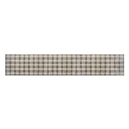 キッチンマット 45×252cm marleインテリアマット チェック グレージュ画像