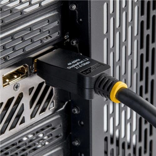 DisplayPort　1.2ケーブル　50cm　4K/60Hz　オス-オス　ブラック　1本 滑らかなブラックのケーブルが緊密にまとめられた状態
