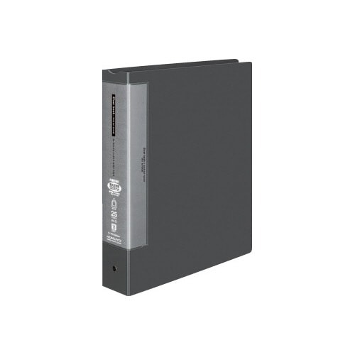 クリヤーブック替紙式濃灰Ａ４縦背幅６３ｍｍ画像