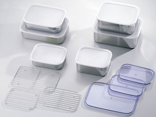 18-8 キッチンバット深型小 透明あく蓋式画像