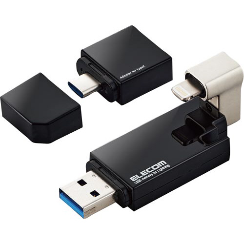 USBメモリ　Lightning接続　16GB　黒画像