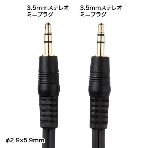 オーディオケーブル KM-A2-36K2 コネクタ部分がクローズアップされた商品の詳細なディテール