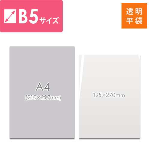 破れにくく使いやすい！DM発送や商品梱包に最適なB5サイズの透明OPP袋