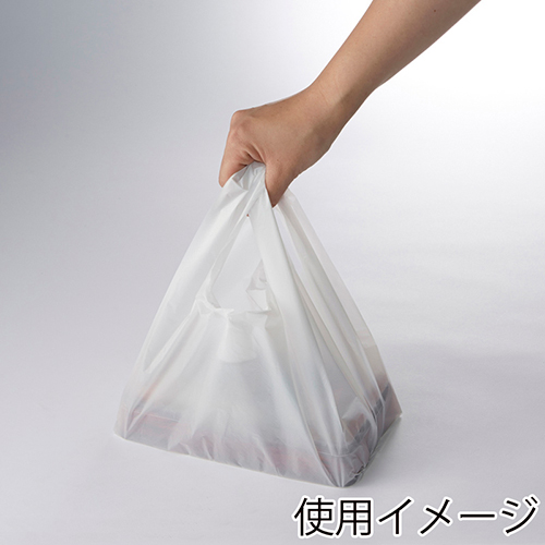 商品のお持ち帰りに！乳白色のレジ袋