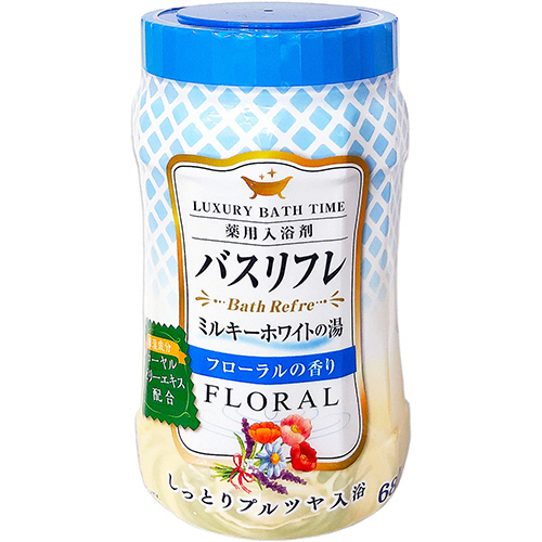 薬用入浴剤ﾊﾞｽﾘﾌﾚ ﾐﾙｷｰﾎﾜｲﾄの湯 ﾌﾛｰﾗﾙの香り 本体 680g 1本画像