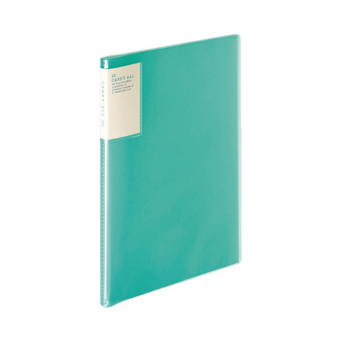 クリヤブックキャリーオール固定Ａ４縦２０Ｐ緑Ｘ３画像