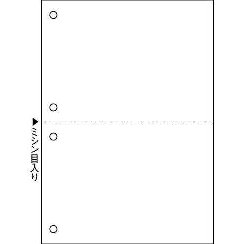 マルチプリンタ帳票　Ａ５　白紙２面４穴　１００枚