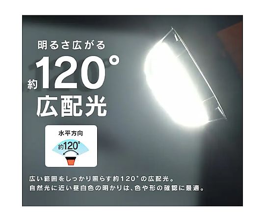 AC100V/18W 作業灯/LED(コード5m) スタンド付きで光源が目立つ状態