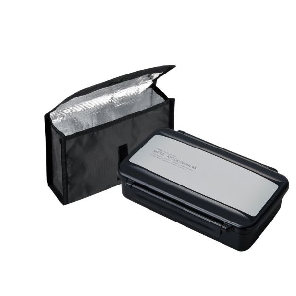 弁当容器 メタルモード ノーム ランチボックス保冷ケース付 BL-17HSE シルバー画像