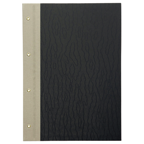 とじ込表紙 ｸﾛｽ貼り A4ﾀﾃ 4穴 1ﾊﾟｯｸ(1組2枚)画像