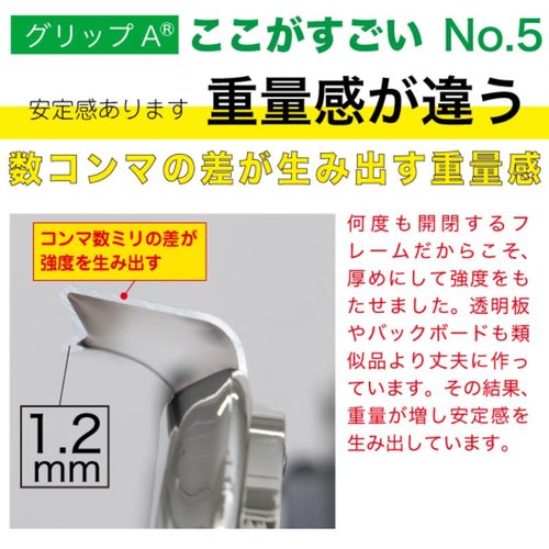 A型ボード グリップA A2両面ブラック GA-A2W 友屋 黒いA型ボードが両面で立てられ、片側に文字が掲示されている様子