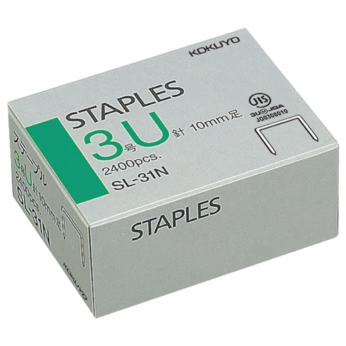 ｽﾃｰﾌﾟﾙ針 3号U針 50本連結×48個入 1箱画像