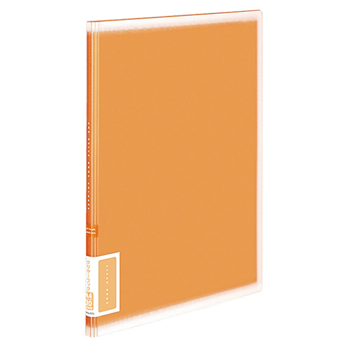 ｸﾘﾔｰﾌﾞｯｸ(ｺﾛﾚｰ) 固定式 A4ﾀﾃ 20ﾎﾟｹｯﾄ 背幅13mm ｵﾚﾝｼﾞ 1ｾｯﾄ(6冊)画像