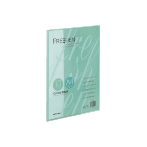クリヤーブックフレッシェン固定式　Ａ４縦１０Ｐ緑画像