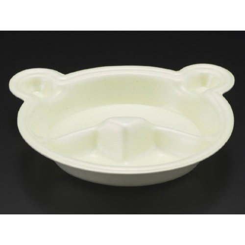 弁当容器 PSPクマ本体 イエロー リスパック 鮮やかなイエローの本体が際立つ左斜め前からのビュー